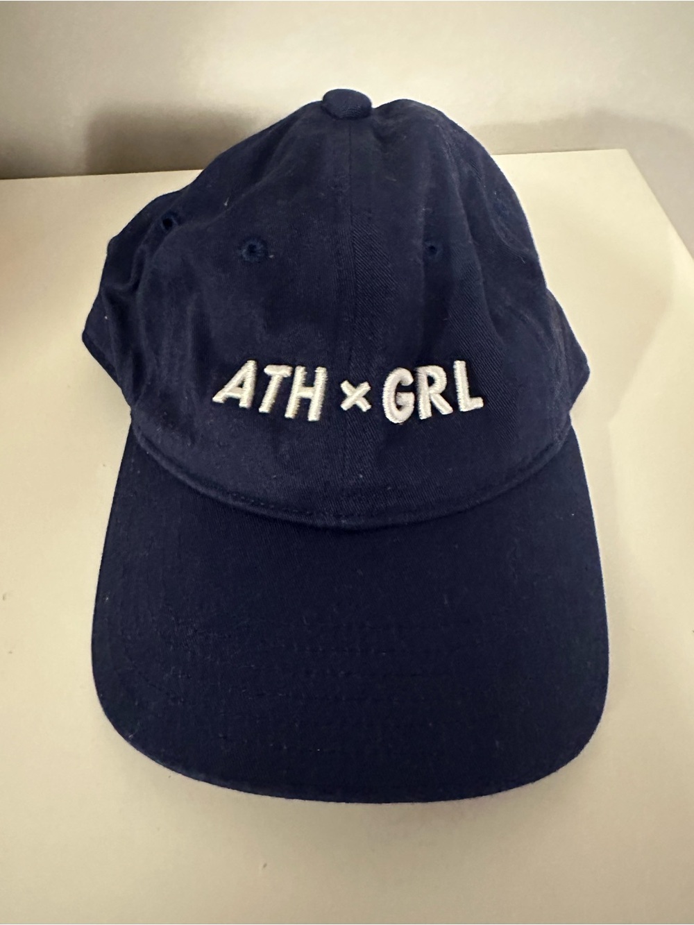 EUC Athleta Navy Blue "ATH x GRL" Baseball Cap